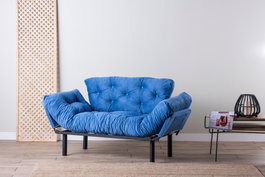 Atelier Del Sofa Nitta - Sofá-Cama de 2 Plazas Azul